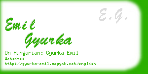 emil gyurka business card